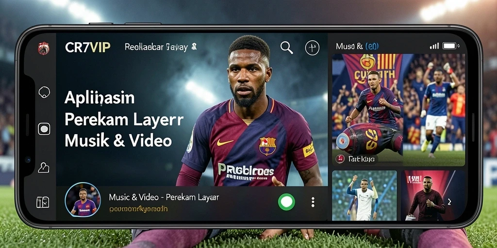 Antarmuka pengguna CR7VIP yang intuitif dan fitur perekaman layar yang efisien.
