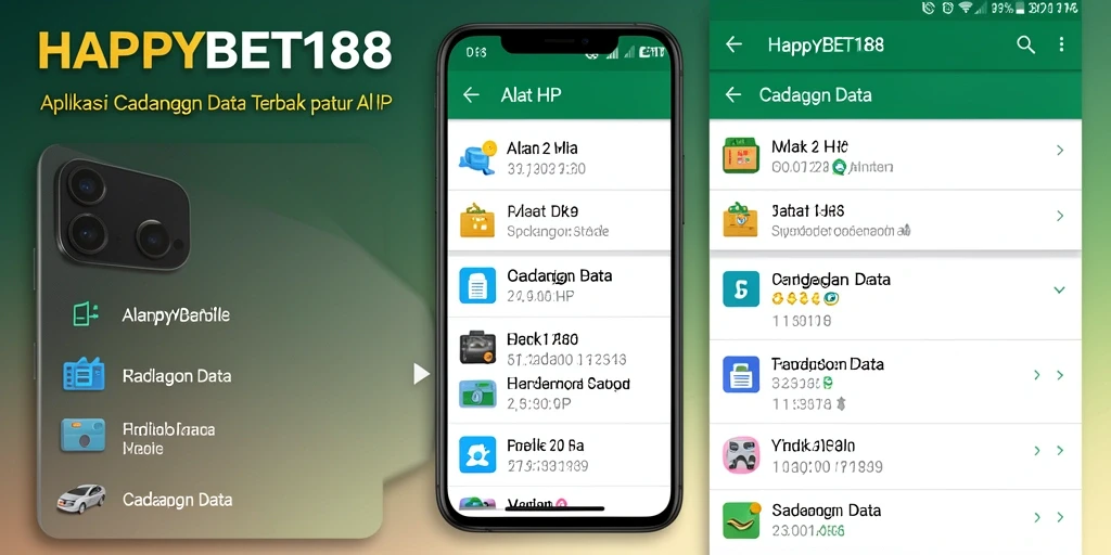 Antarmuka aplikasi HAPPYBET188 untuk Cadangan Data yang sederhana dan efisien.