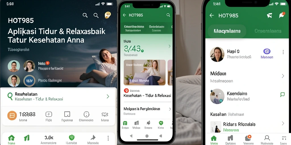 Antarmuka intuitif HOT985 untuk relaksasi dan tidur yang lebih baik.