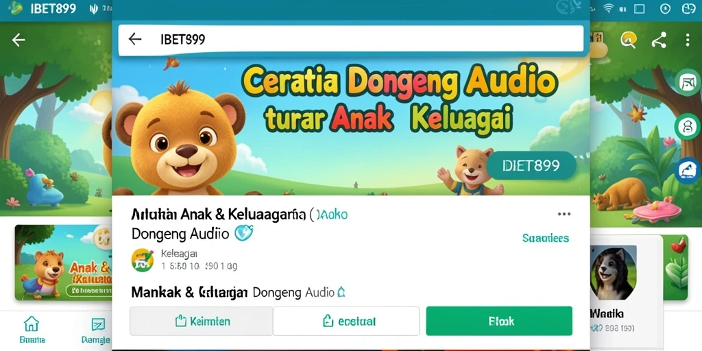 Tampilan antarmuka aplikasi Dongeng Audio yang menarik dan user-friendly.