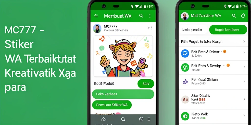 Antarmuka pengguna MC777 yang intuitif untuk Pembuat Stiker WA.
