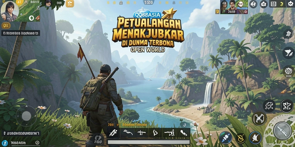Tampilan antarmuka QQ88ASIA dalam dunia terbuka yang menawan.