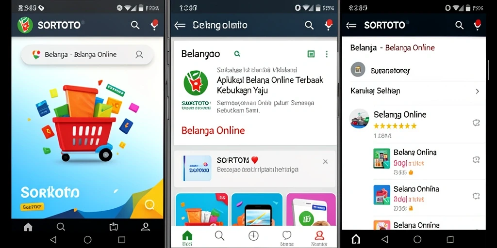 Tampilan antarmuka SORTOTO yang ramah pengguna untuk belanja online.