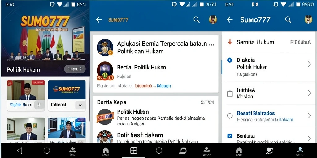 Tampilan antarmuka aplikasi SUMO777 yang informatif dan mudah digunakan.