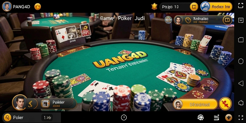 Antarmuka UANG4D dengan fitur poker yang menarik dan interaktif.